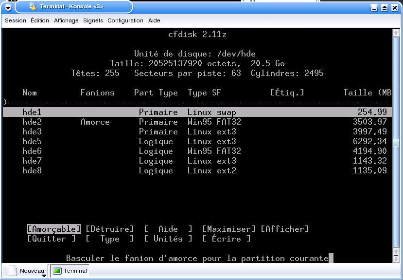 cfdisk